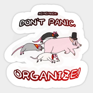 Don't Panic: Organize! (Full Color Version 1) Sticker